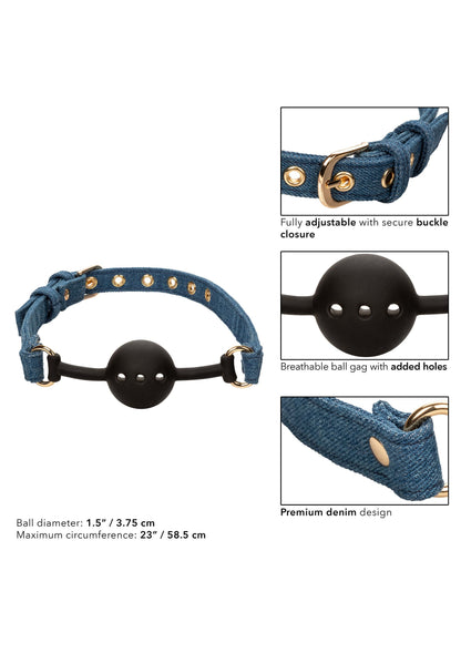 14643 calexotics ride em ride em denim ball gag