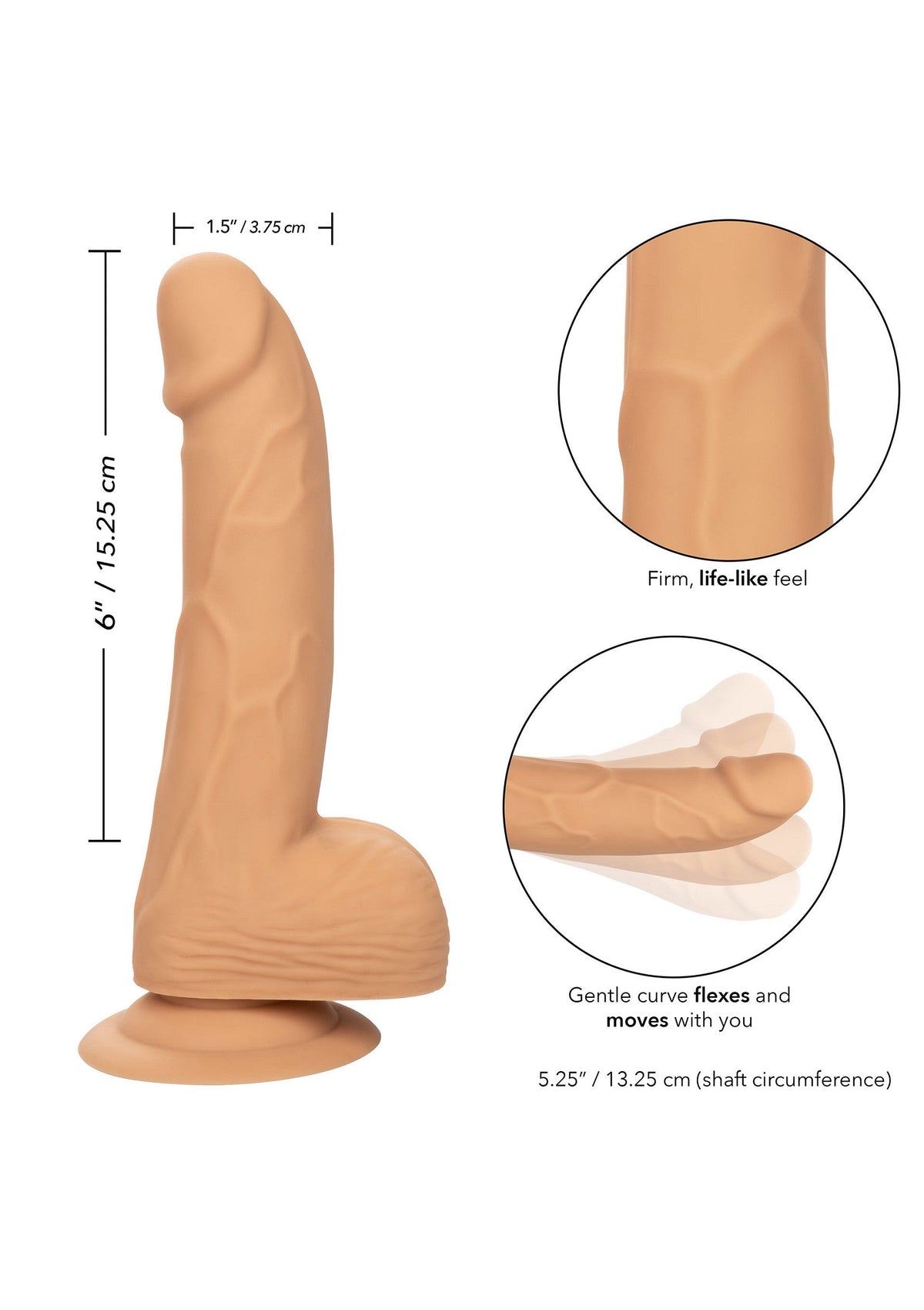 14744 calexotics stud silicone studs 6 inch
