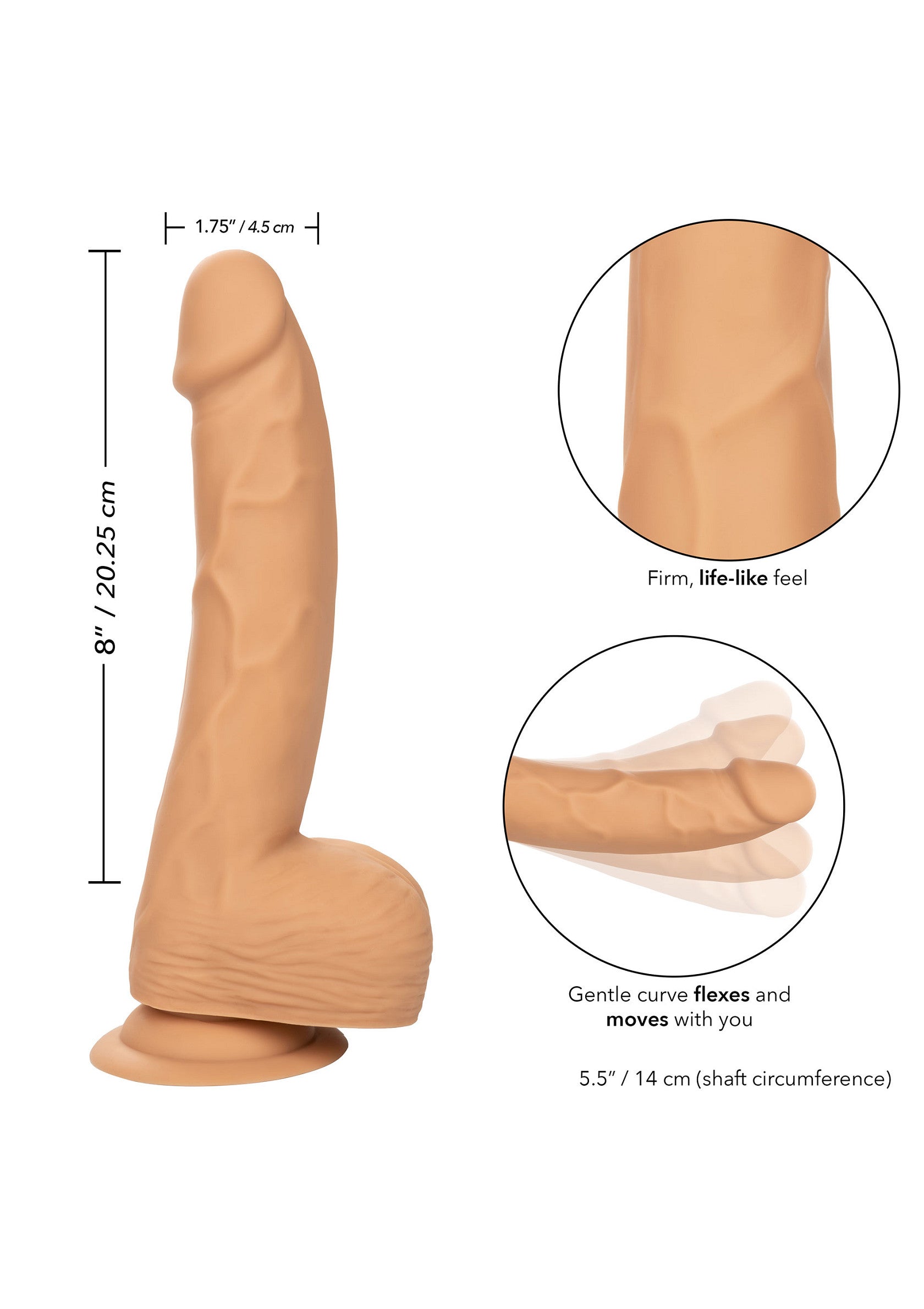 14745 calexotics stud silicone studs 8 inch