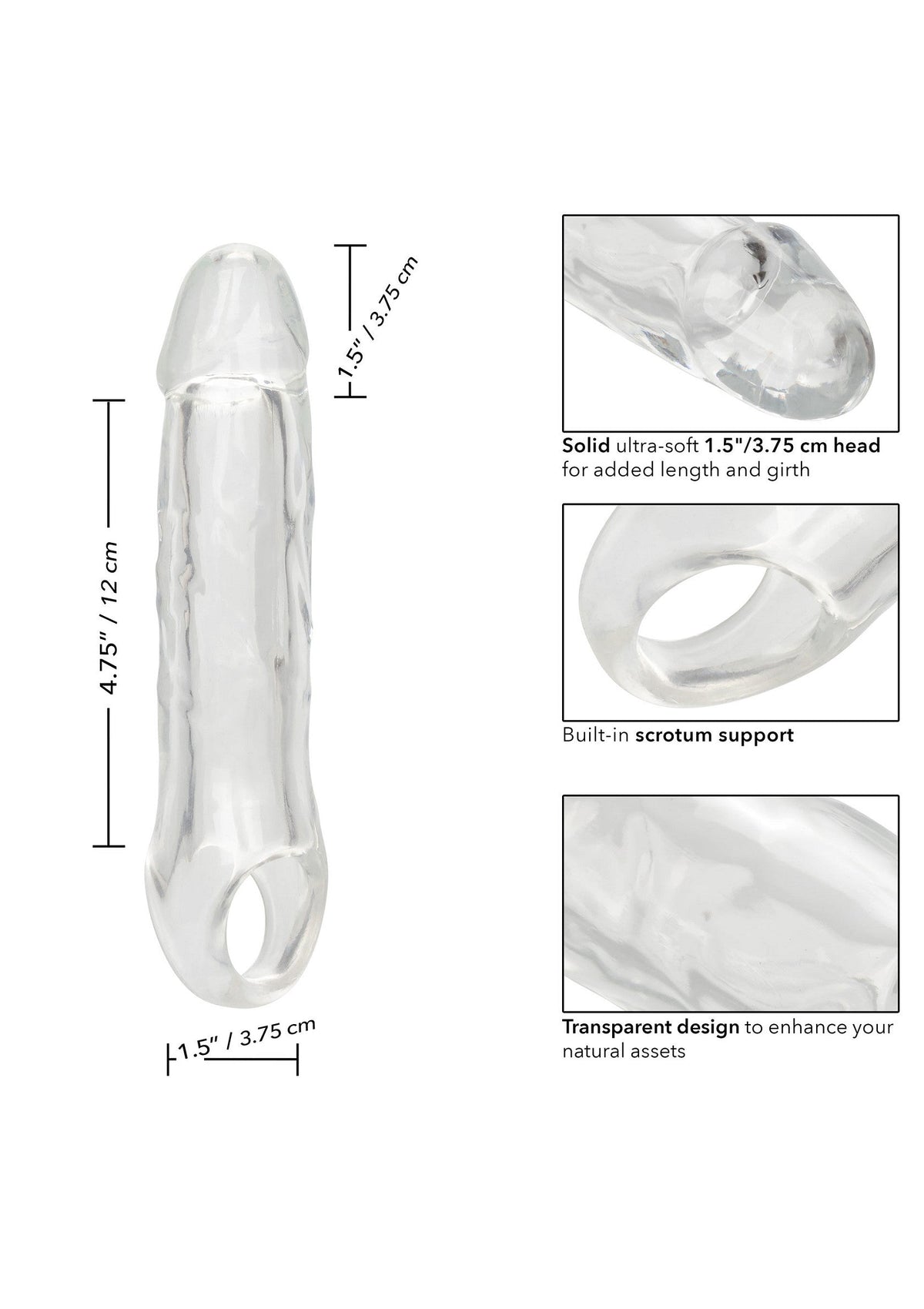 14896 calexotics performance maxx clear extension 65 inch