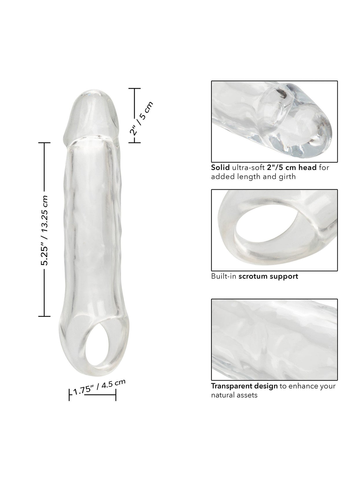 14897 calexotics performance maxx clear extension 75 inch
