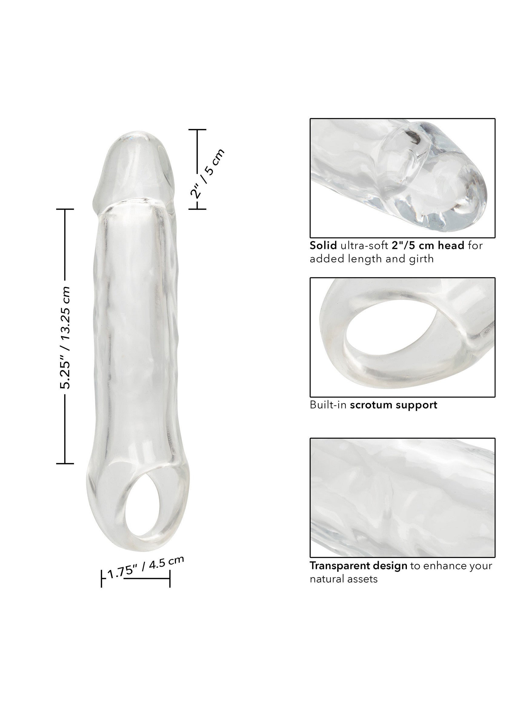 14897 calexotics performance maxx clear extension 75 inch