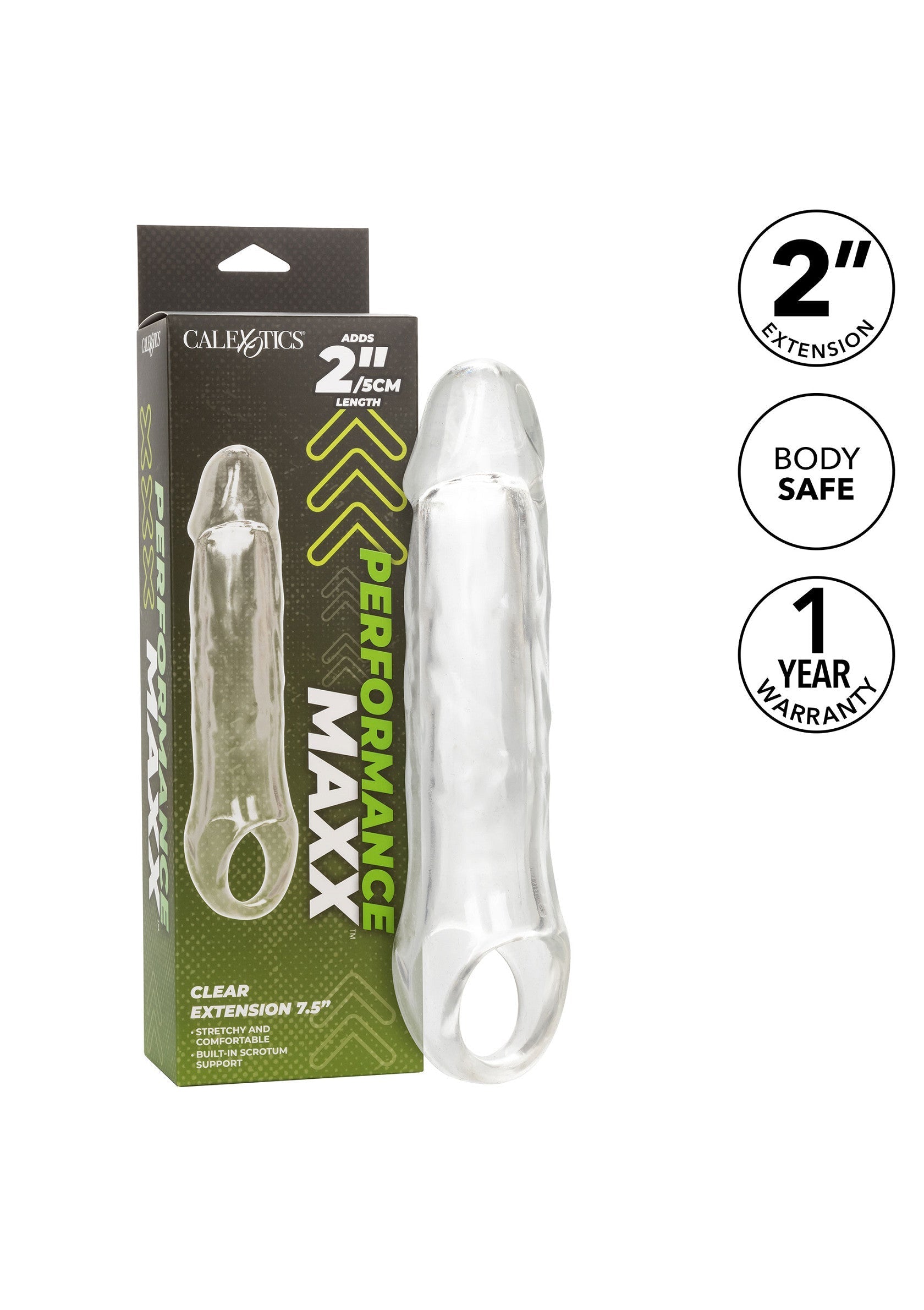 14897 calexotics performance maxx clear extension 75 inch