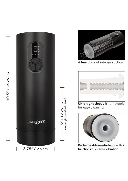 14975 calexotics bionic bionic sucking and vibrating masturbator