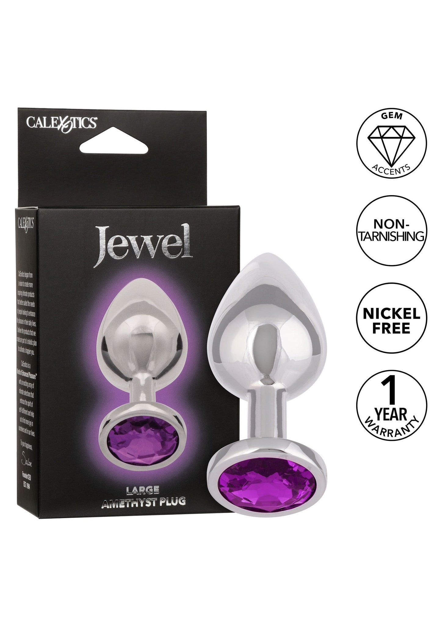 16513 calexotics jewel jewel large amethyst plug