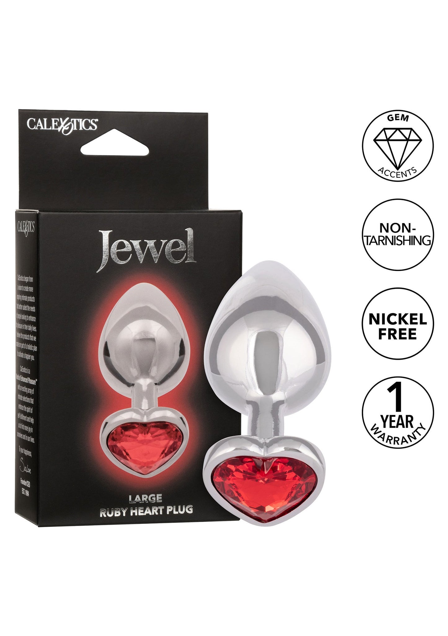 16515 calexotics jewel jewel large ruby heart plug