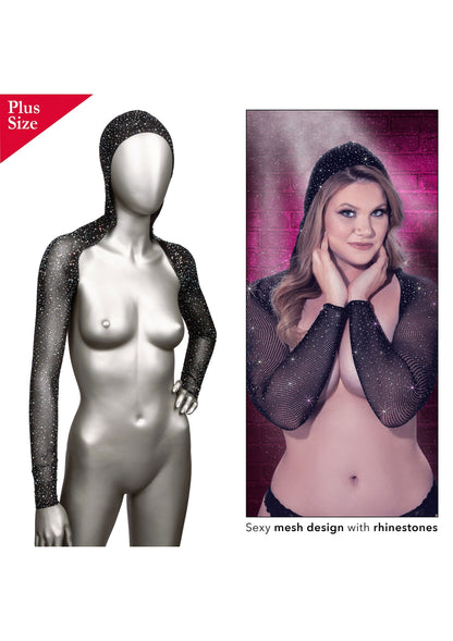 16624 calexotics radiance hooded shoulder shrug plus
