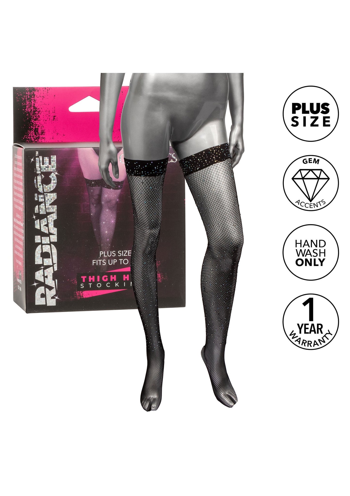 16632 calexotics radiance thigh high stockings plus