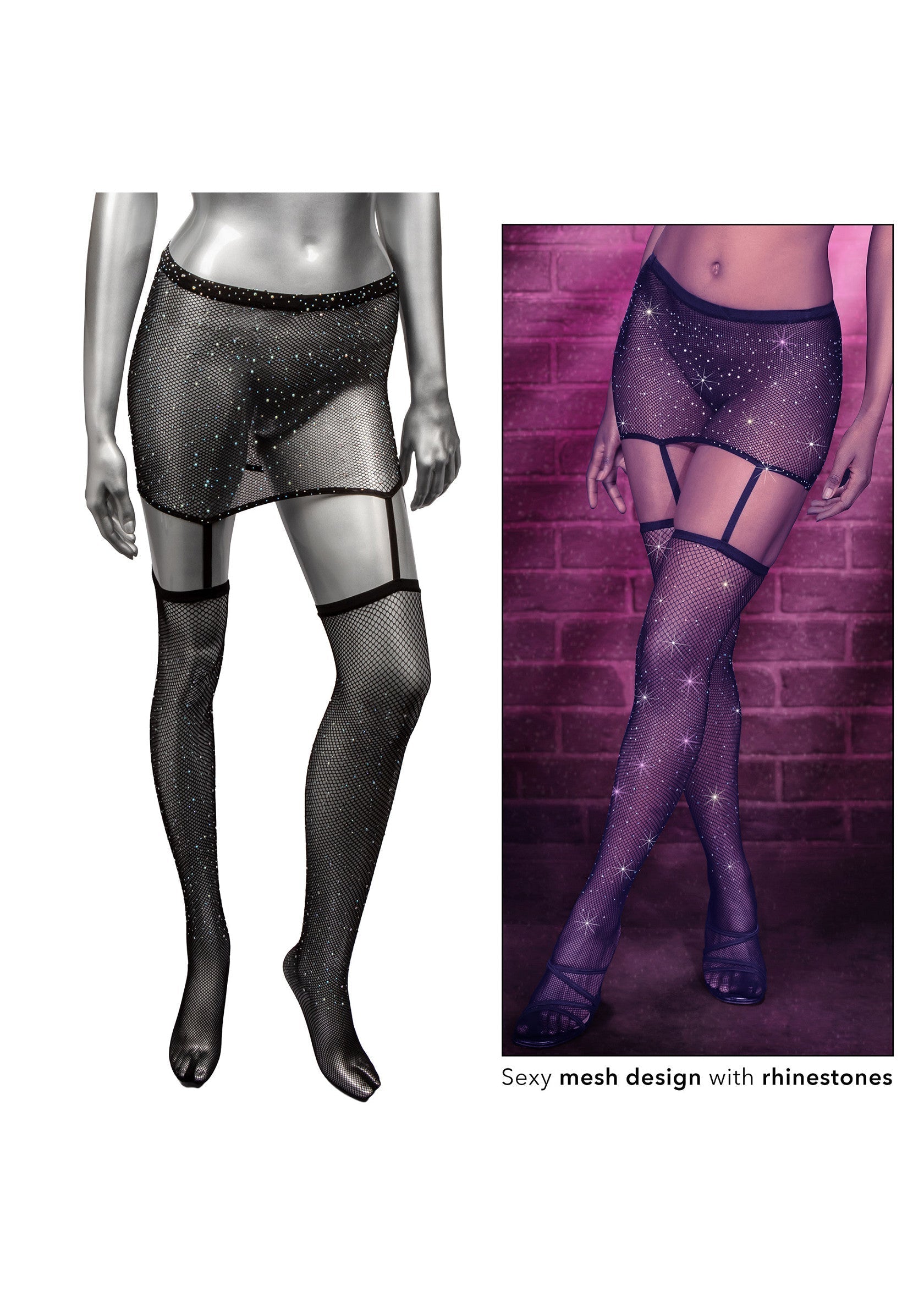 16633 calexotics radiance garter skirt thigh highs