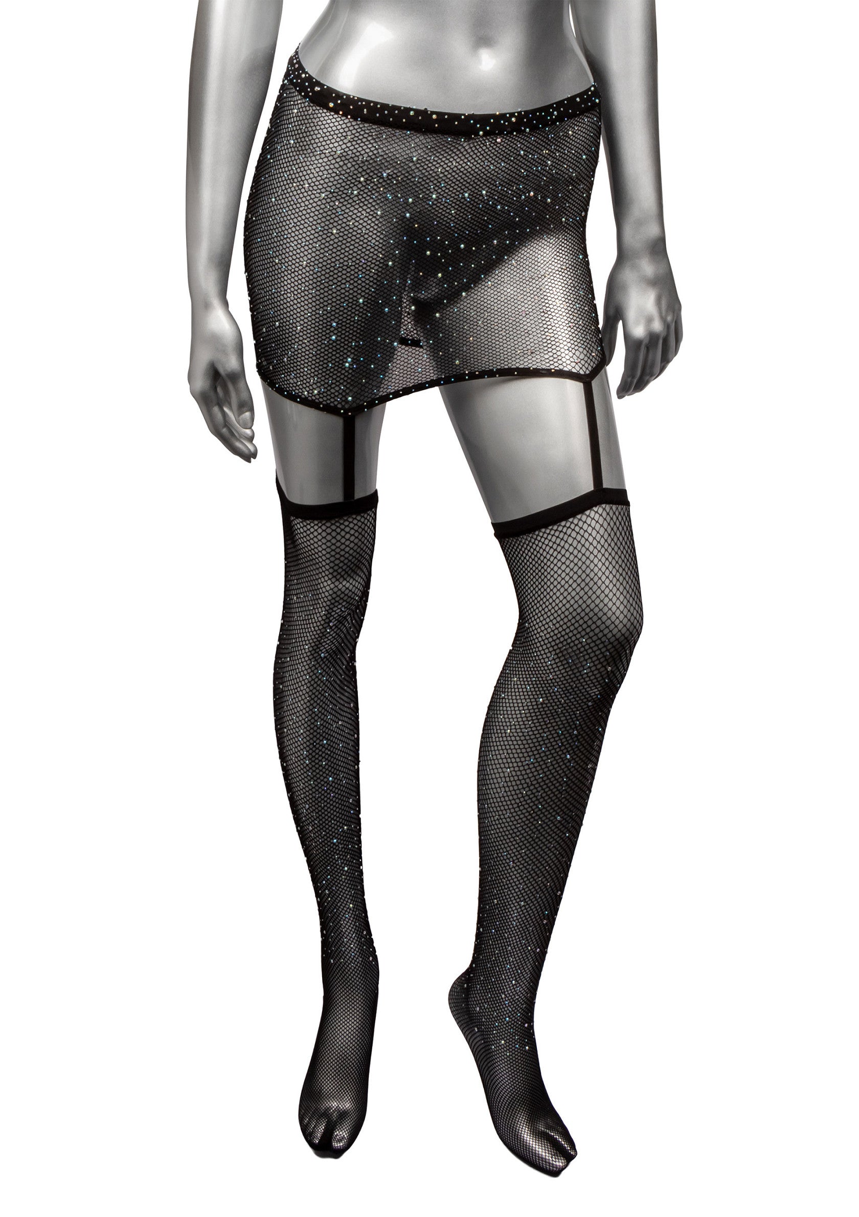 16634 calexotics radiance garter skirt thigh highs plus