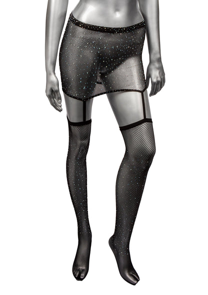 16634 calexotics radiance garter skirt thigh highs plus