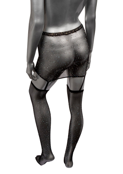 16634 calexotics radiance garter skirt thigh highs plus