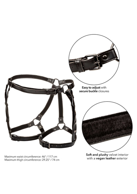 16707 calexotics euphoria riding thigh harness plus