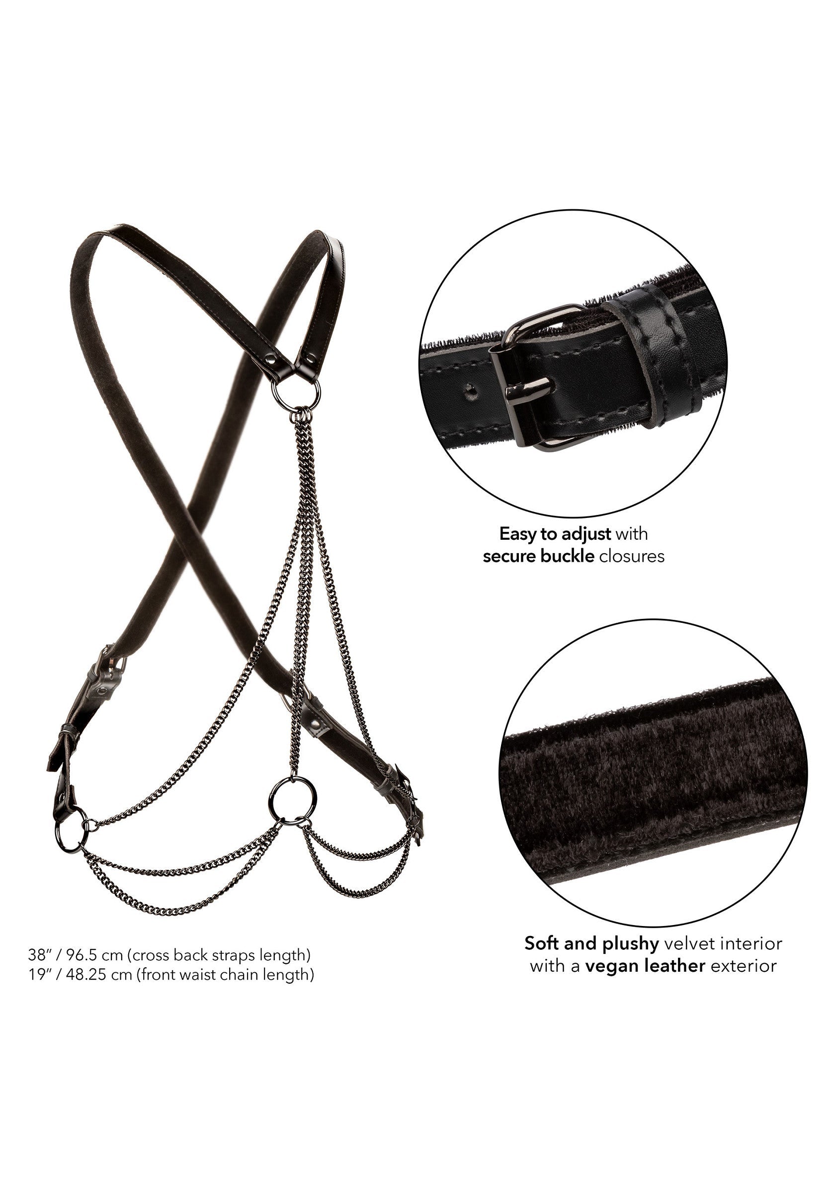 16774 calexotics euphoria multi chain harness plus