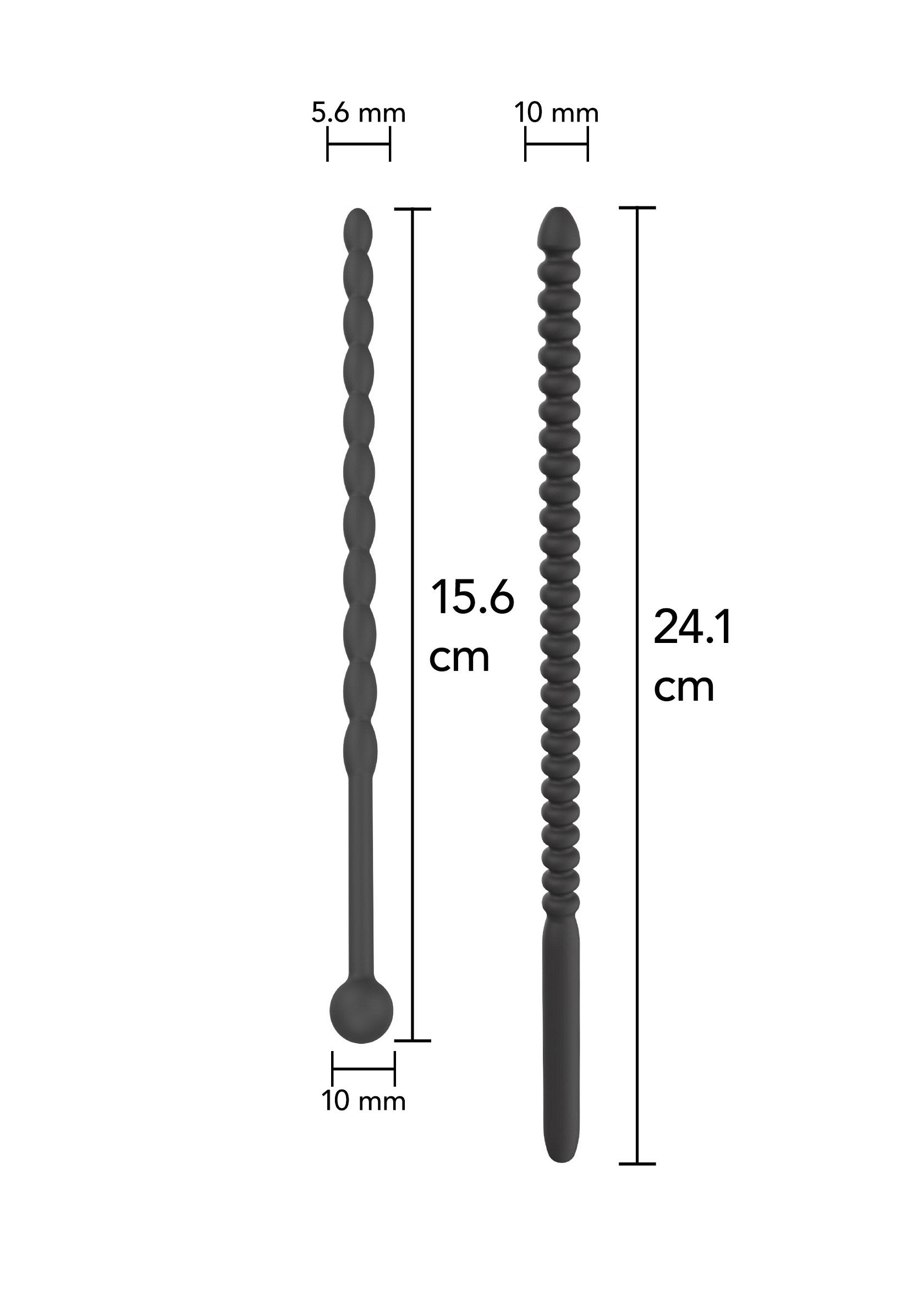 16814 hidden desire extreme ribbed penis dilator set 2 pcs