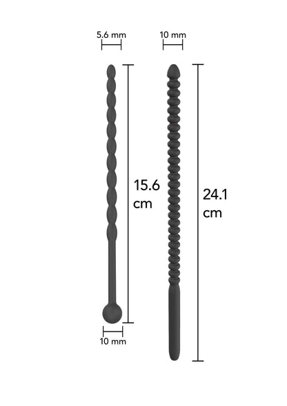 16814 hidden desire extreme ribbed penis dilator set 2 pcs