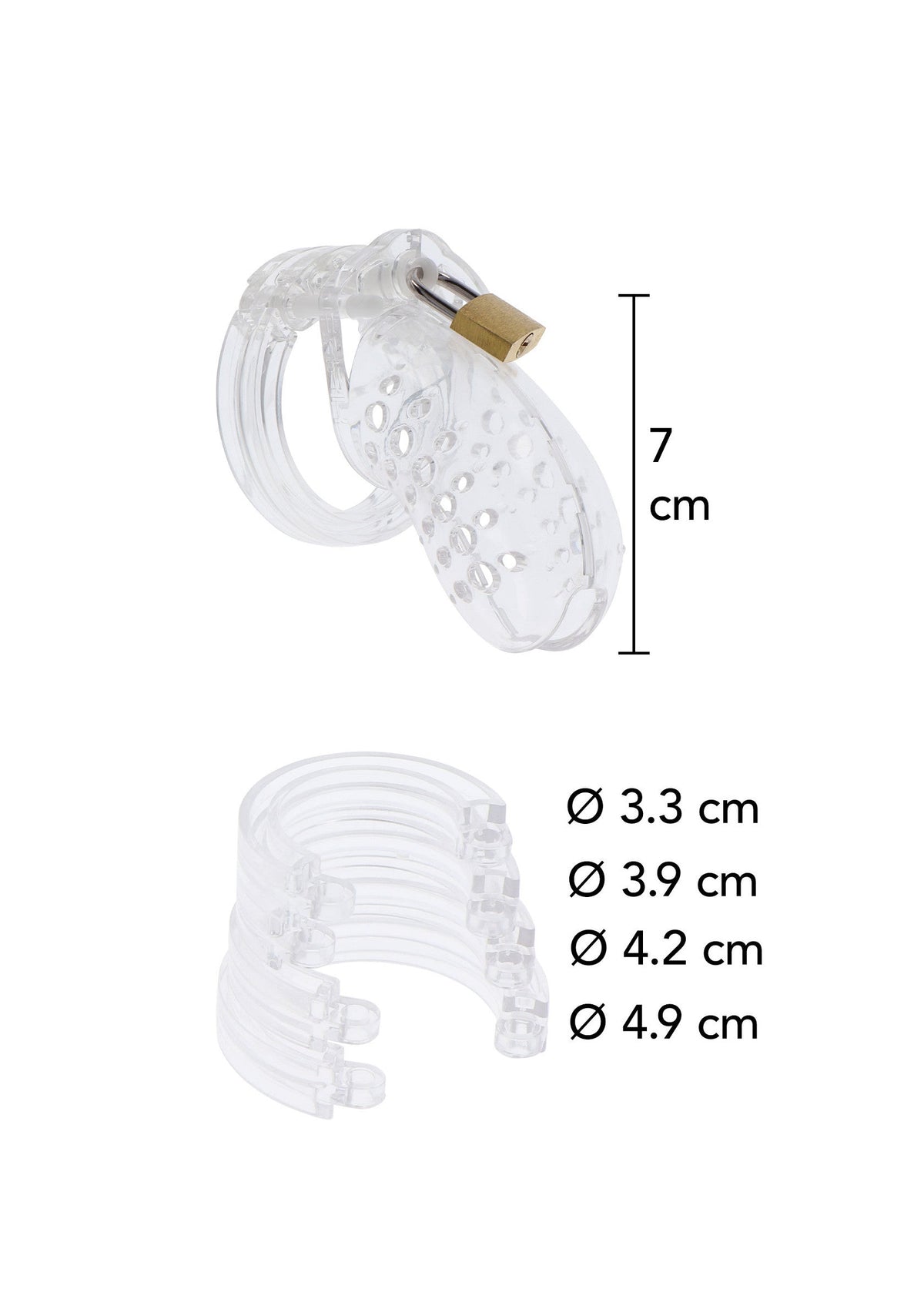 16820 hidden desire extreme chastity cock cage acrylic