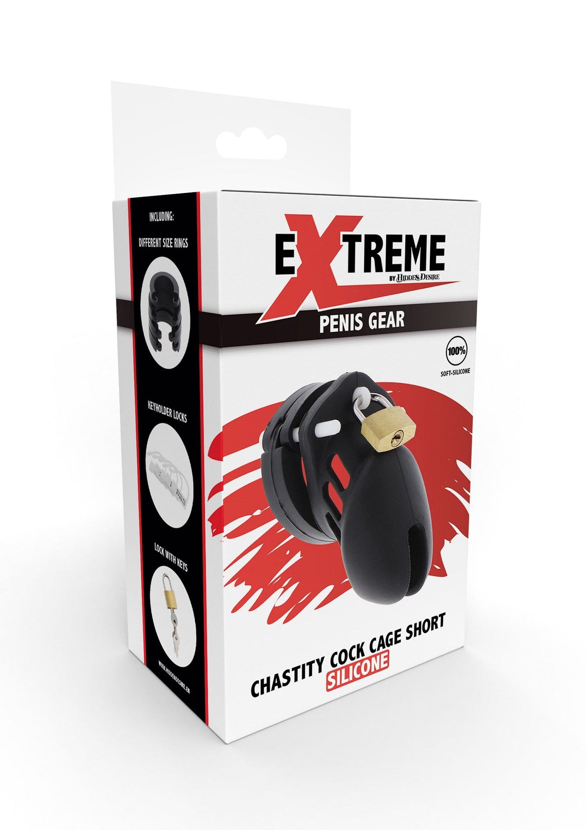 16822 hidden desire extreme chastity cock cage silicone small