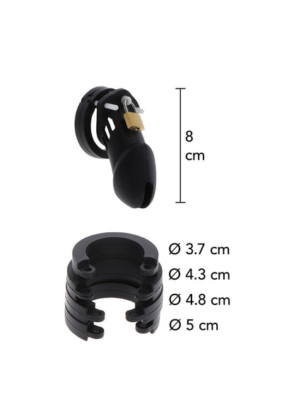 16823 hidden desire extreme chastity cock cage slicone large