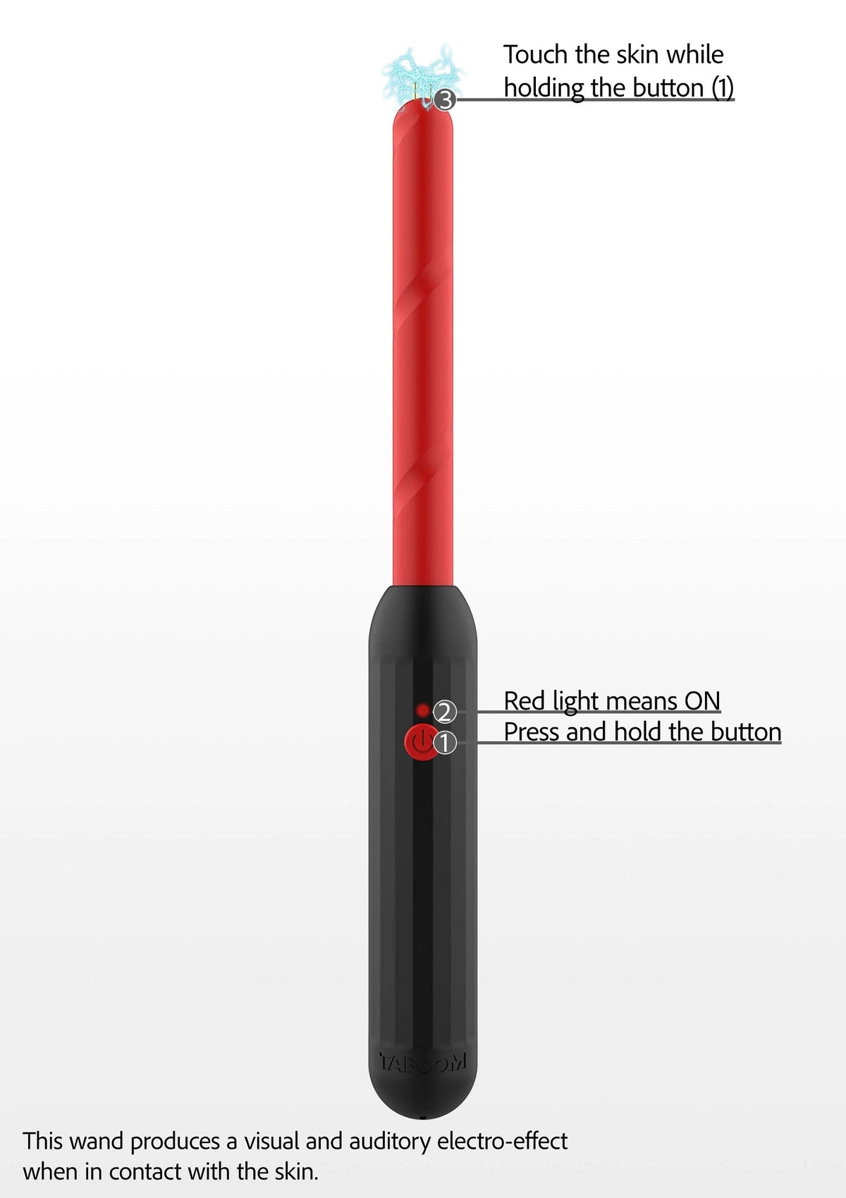 17135 taboom luxury bondage essentials prick stick electro shock wand