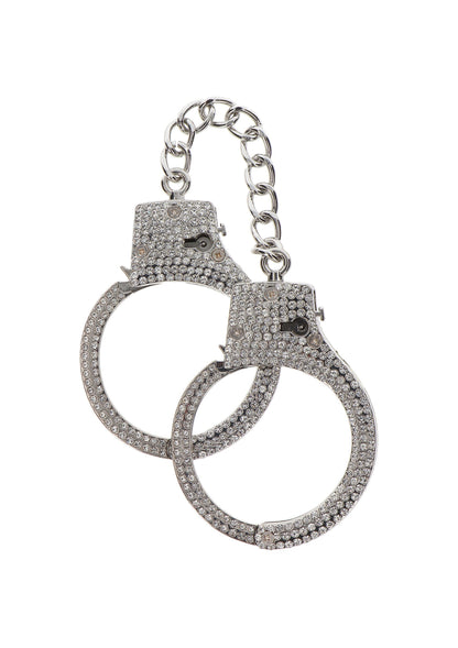 17136 taboom luxury bondage essentials diamond wrist cuffs silver