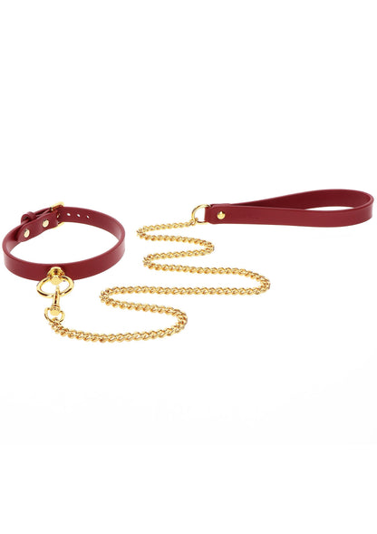 17157 taboom bondage in luxury o ring collar and chain leash