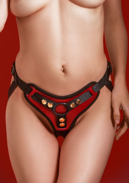 17165 taboom bondage in luxury strap on harness