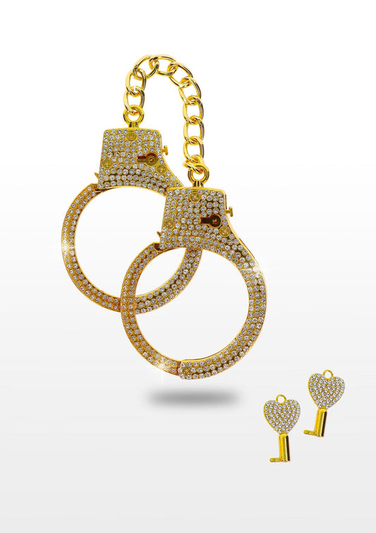 17178 taboom bondage in luxury diamond wrist cuffs gold