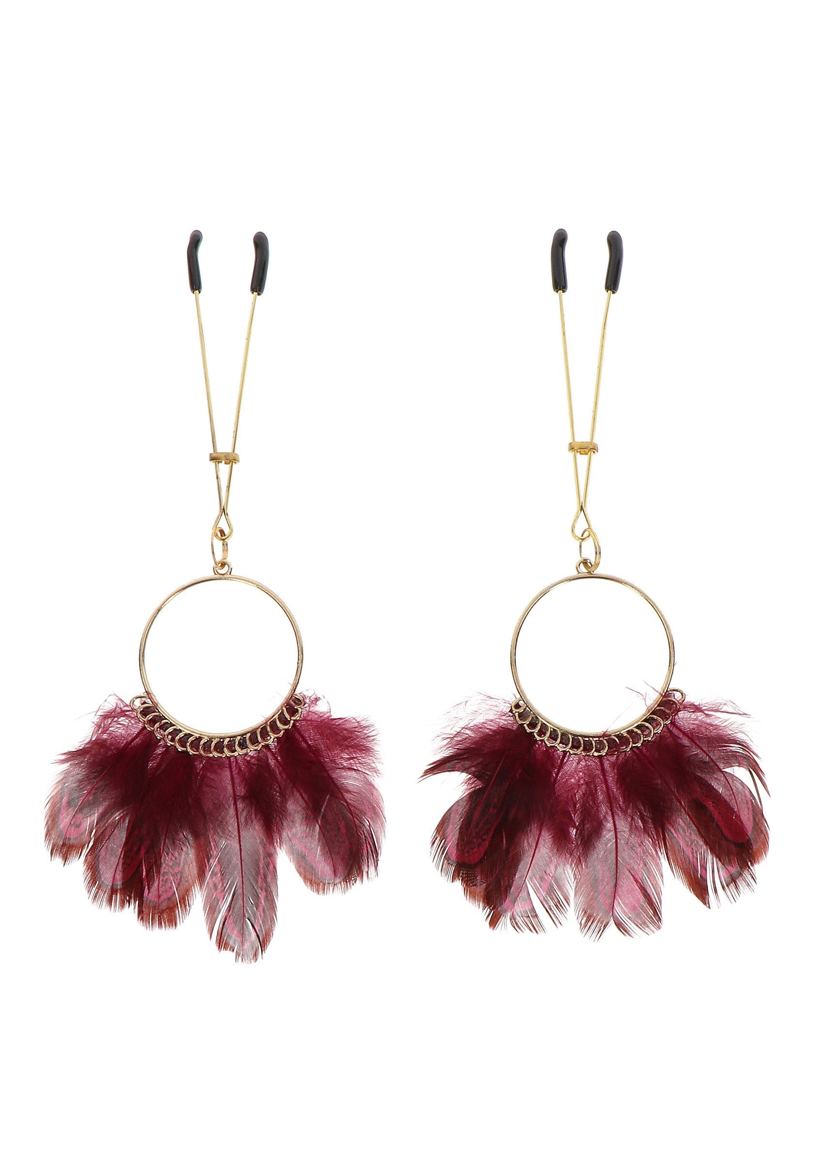 17272 taboom nipple play tweezers with feathers