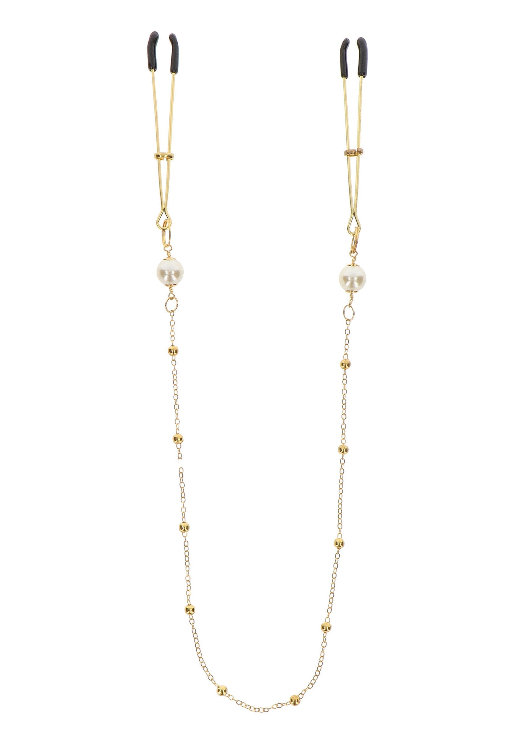 17280 taboom nipple play tweezers pearl deluxe chain