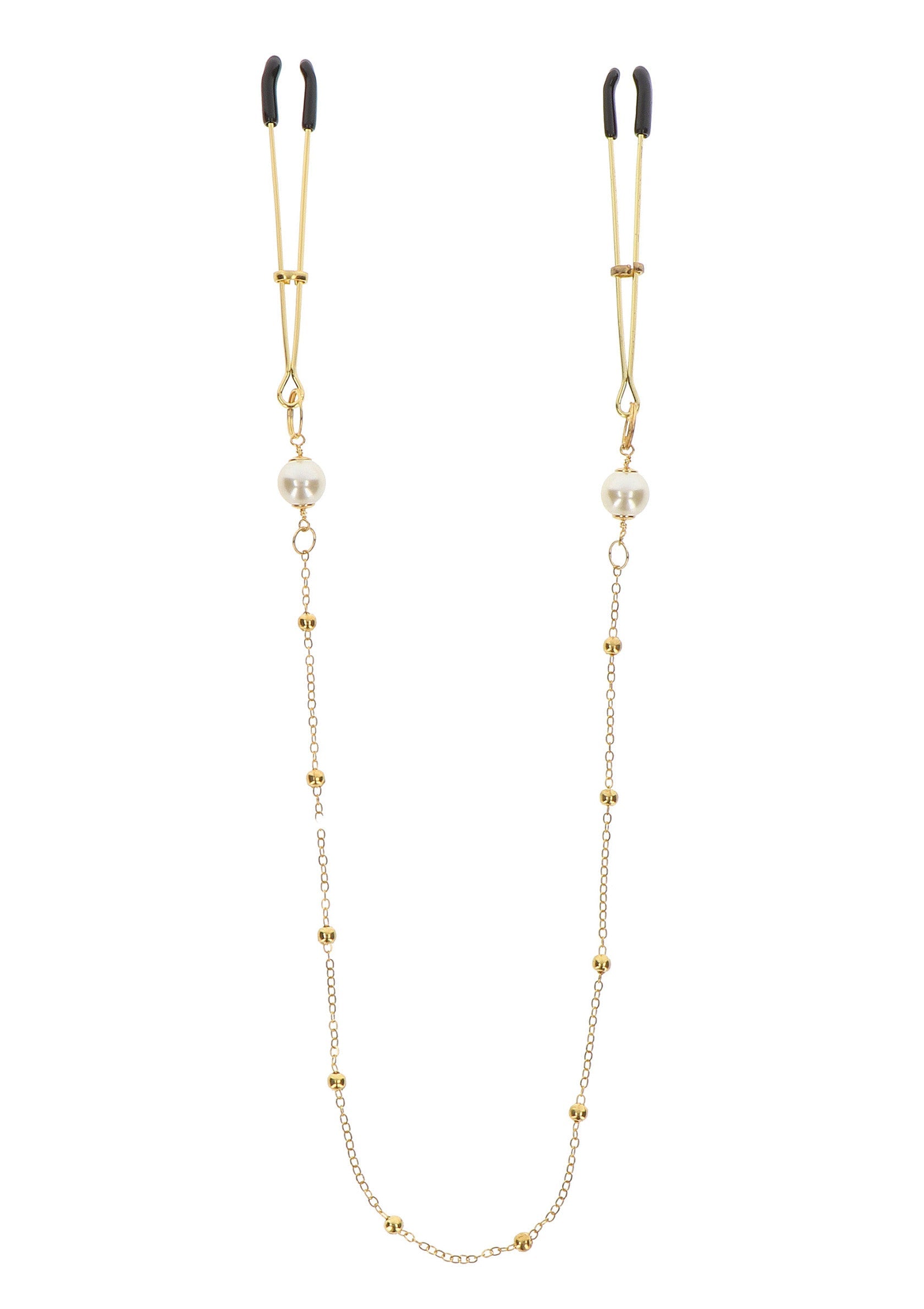 17280 taboom nipple play tweezers pearl deluxe chain