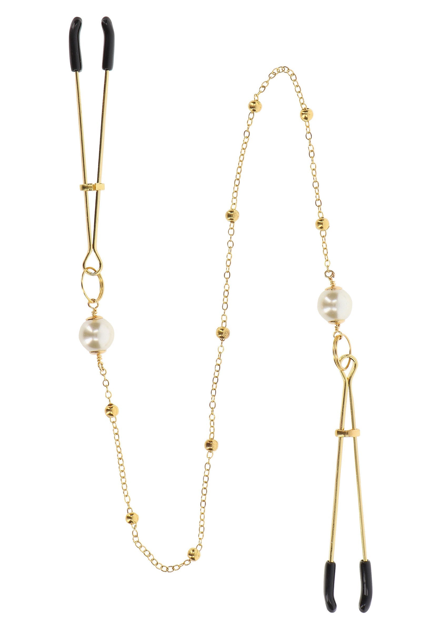 17280 taboom nipple play tweezers pearl deluxe chain