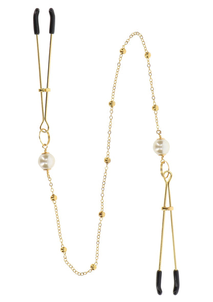 17280 taboom nipple play tweezers pearl deluxe chain