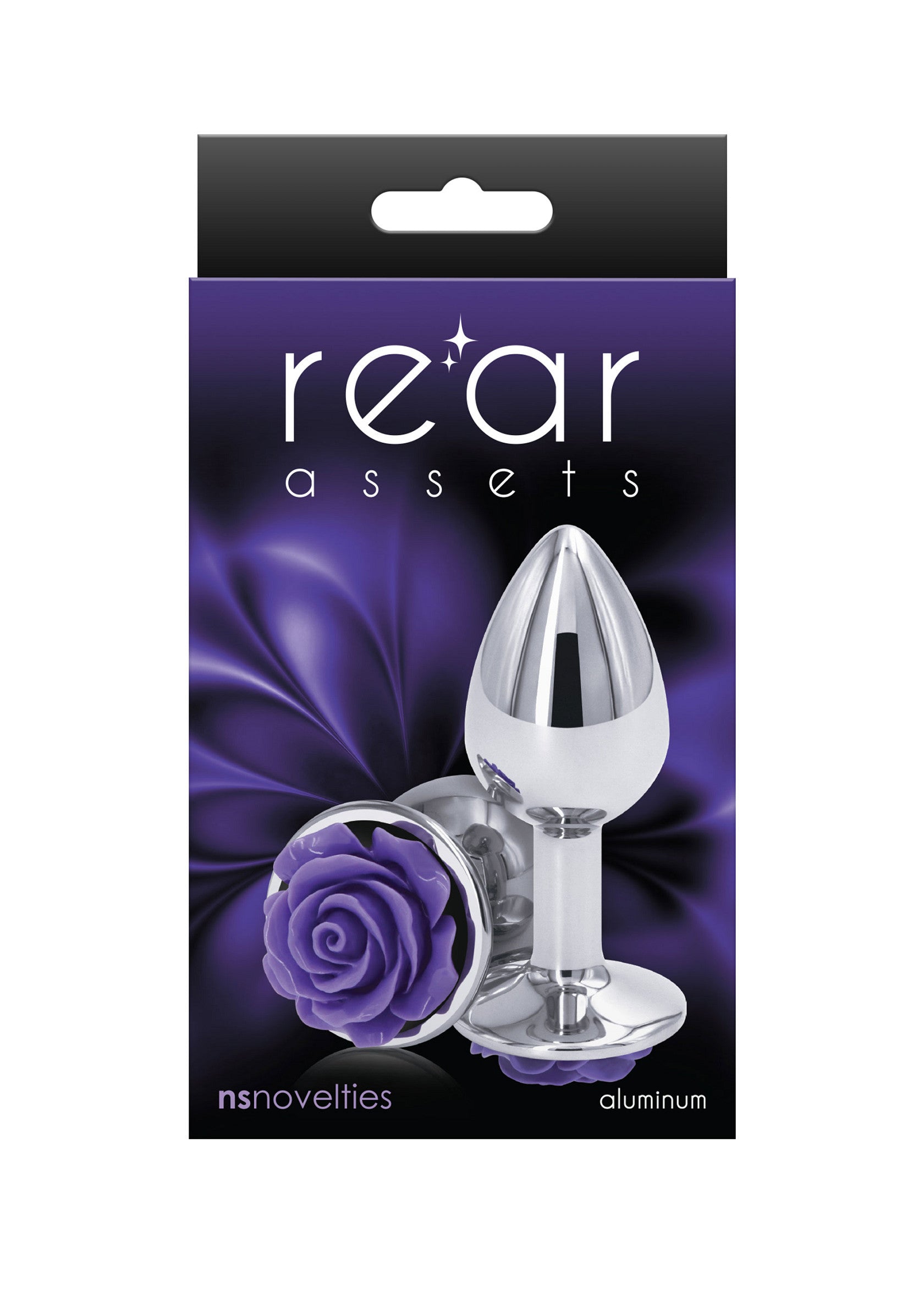 18820 ns novelties rear assets rose buttplug small