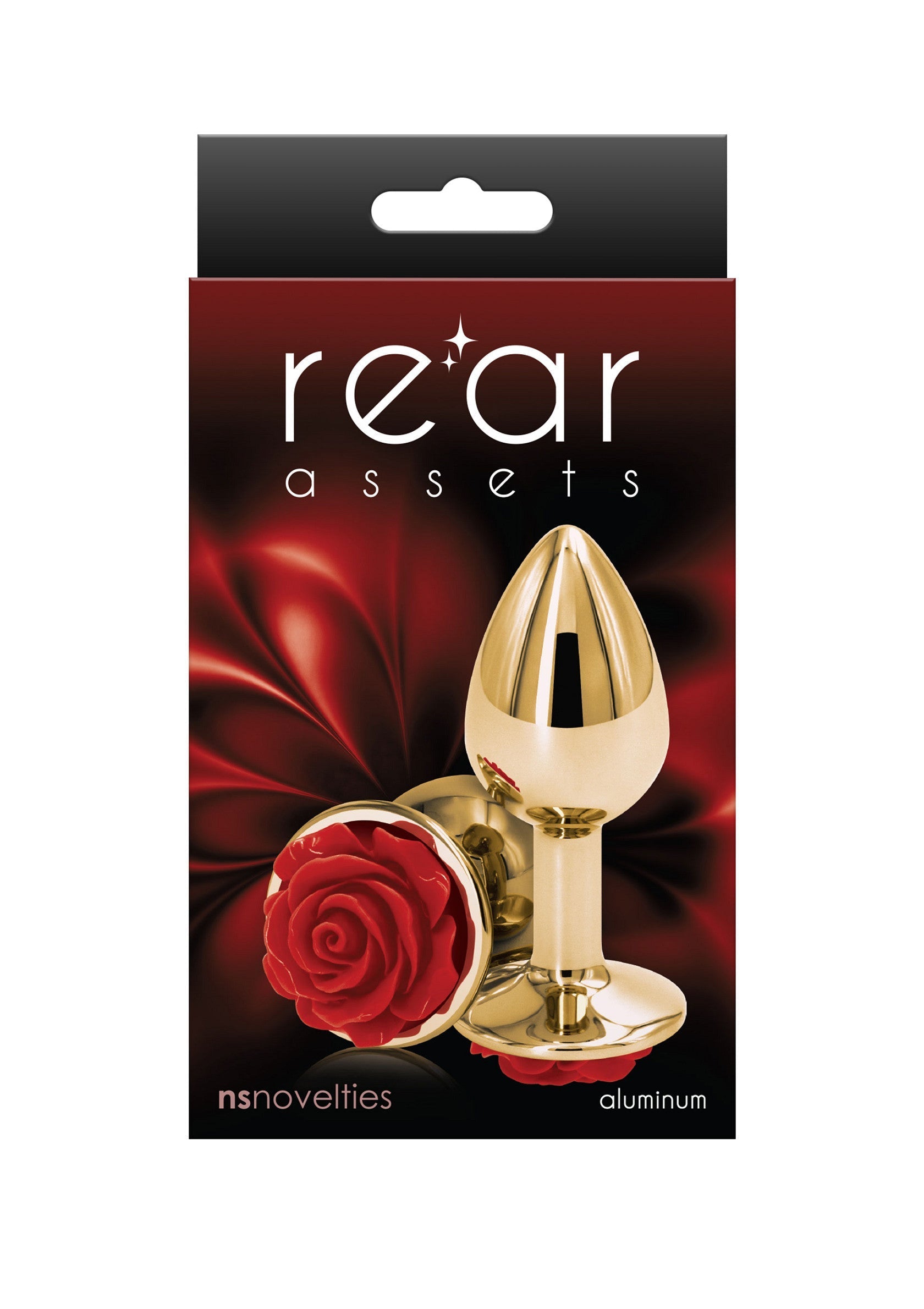 18820 ns novelties rear assets rose buttplug small