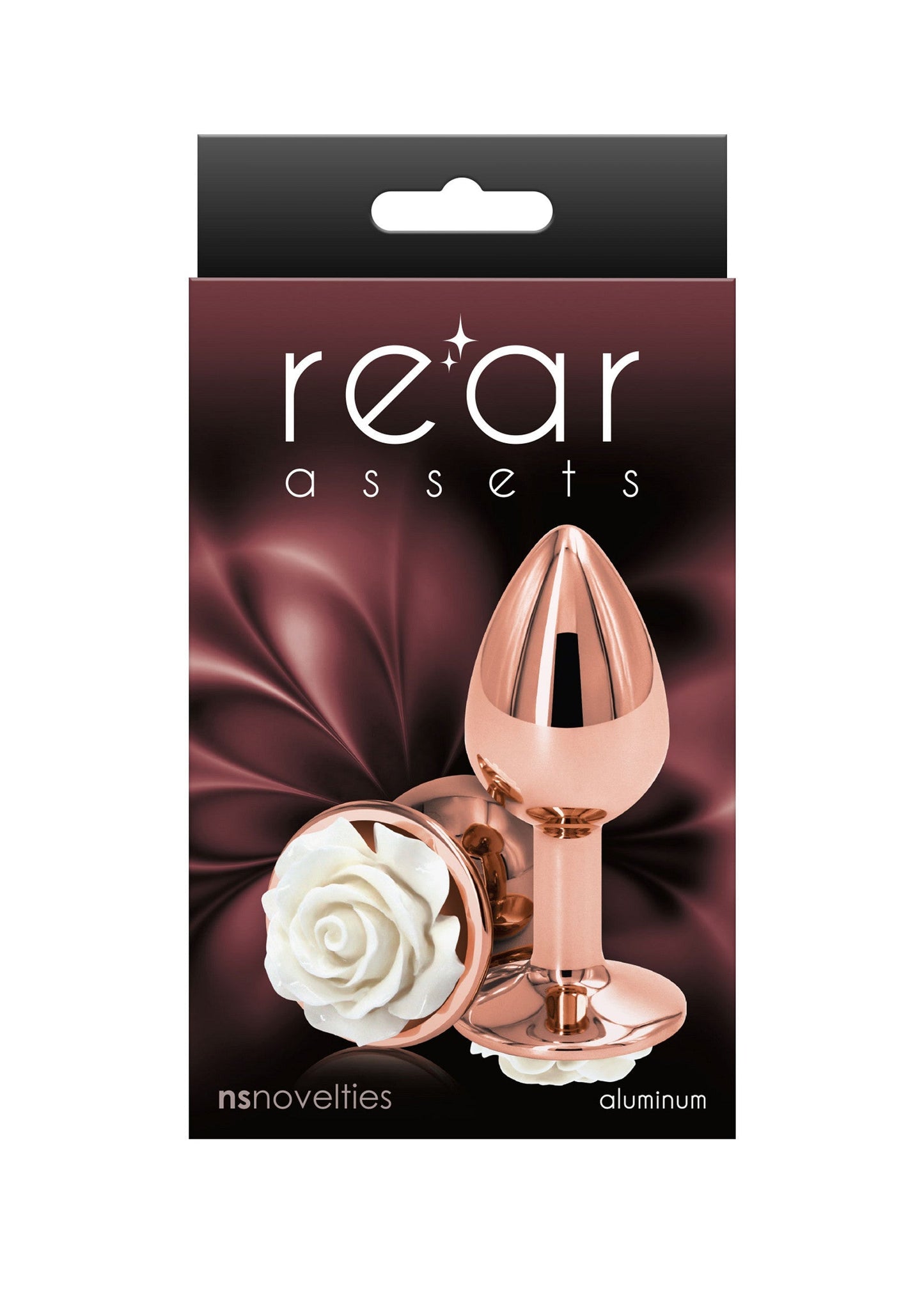 18820 ns novelties rear assets rose buttplug small