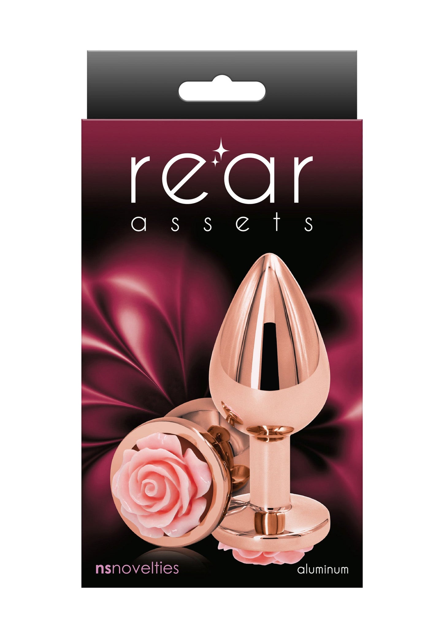 18821 ns novelties rear assets rose buttplug medium