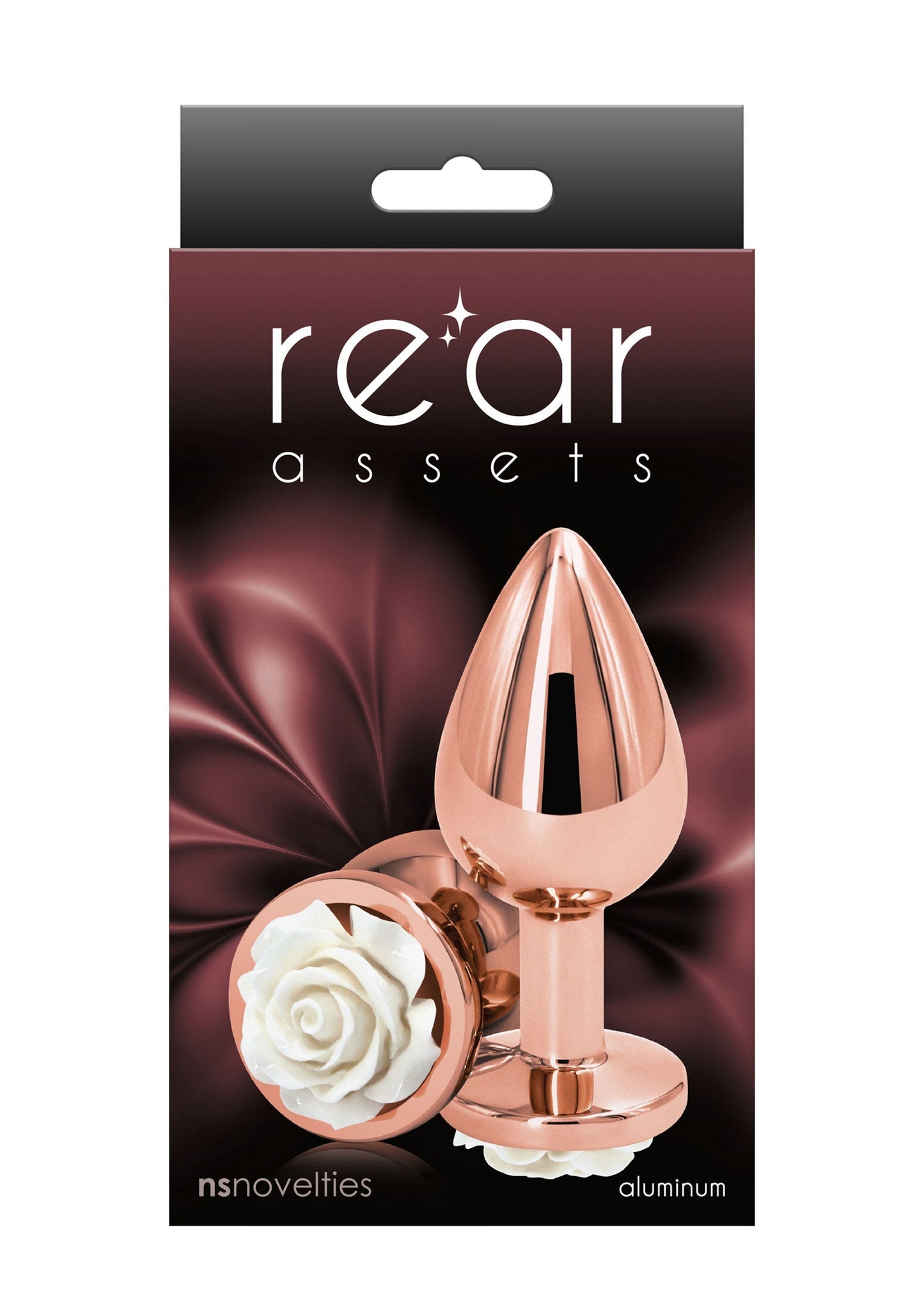18821 ns novelties rear assets rose buttplug medium