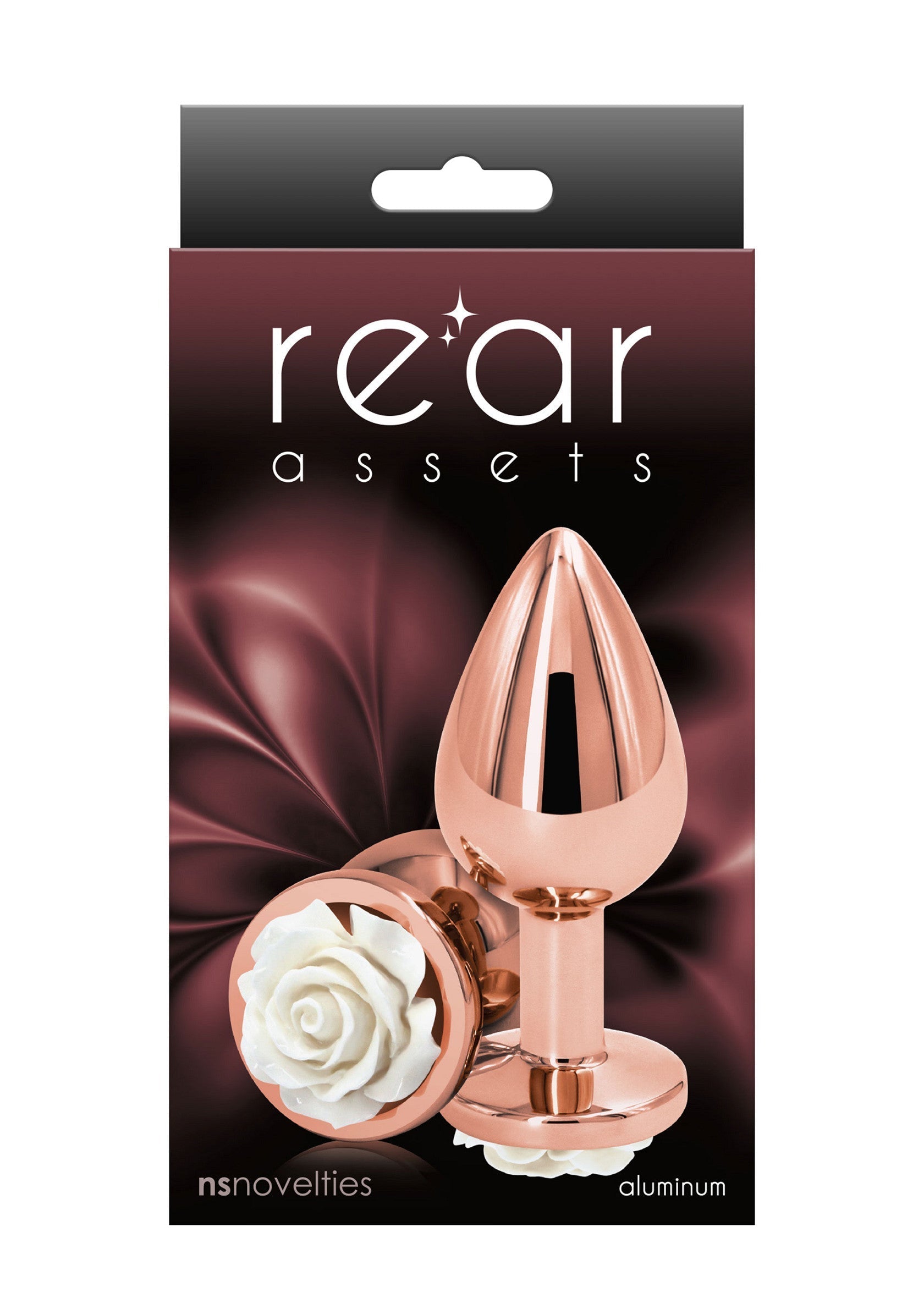 18821 ns novelties rear assets rose buttplug medium