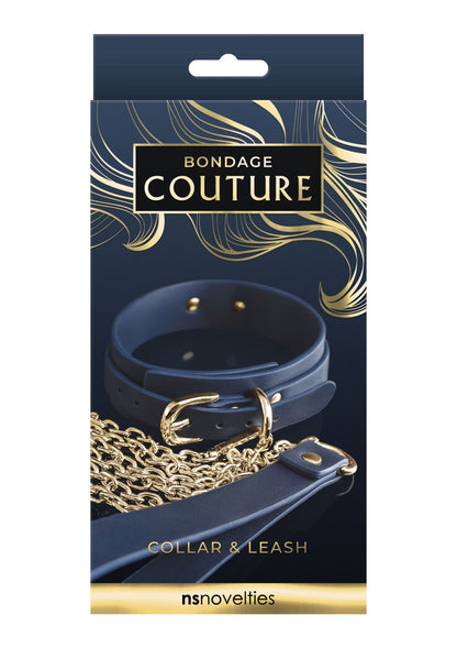 18841 ns novelties bondage couture bondage couture collar leash