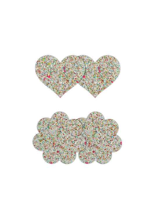 19163 ns novelties pretty pasties pasties heart flower 2 pair