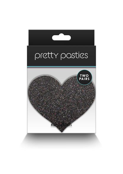19168 ns novelties pretty pasties pasties glitter hearts 2 pair