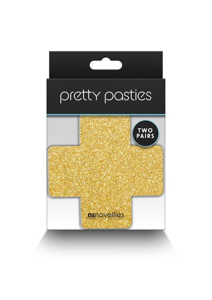 19169 ns novelties pretty pasties pasties glitter cross 2 pair