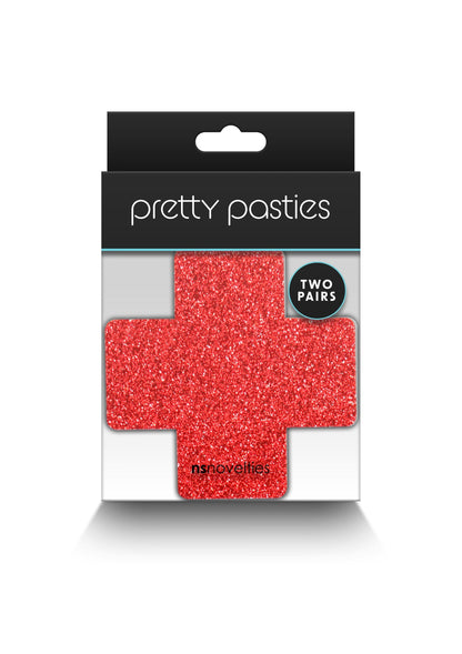 19169 ns novelties pretty pasties pasties glitter cross 2 pair