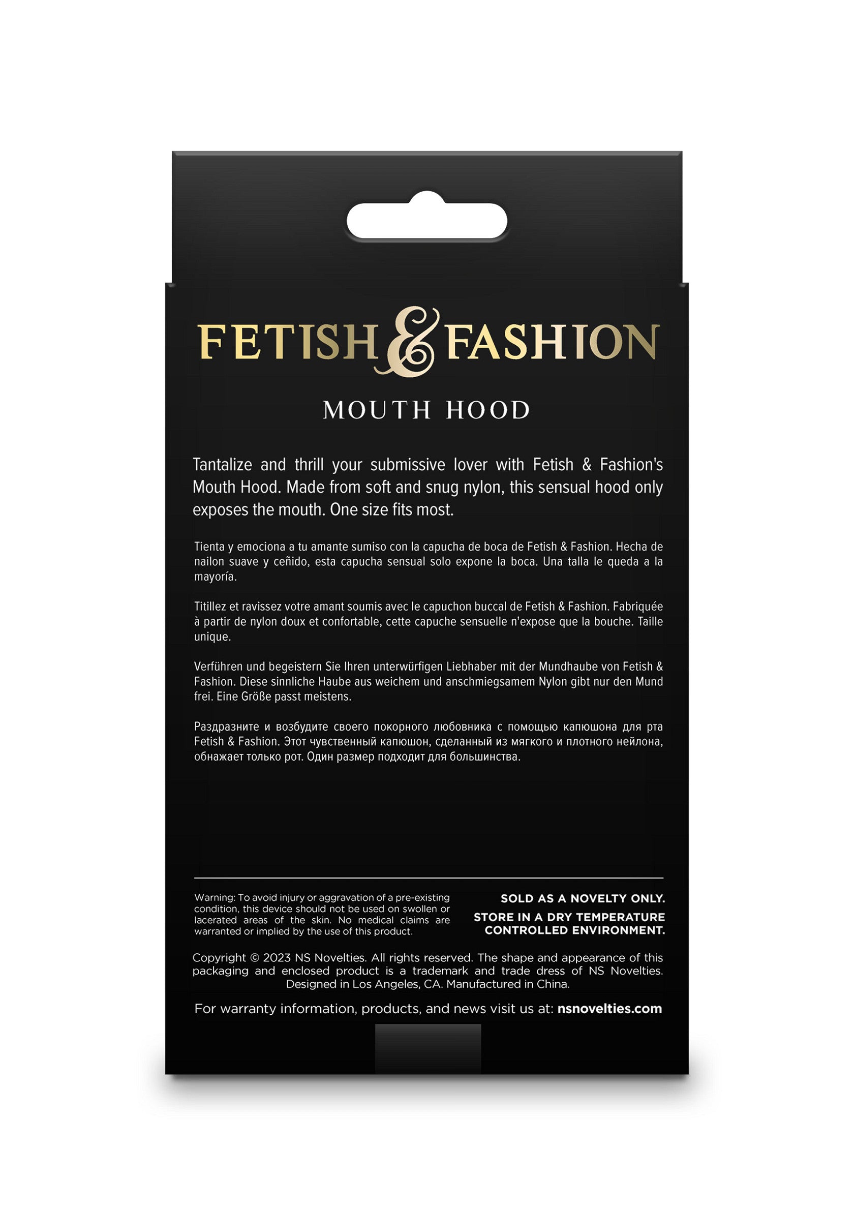 19242 ns novelties fetish fashion mouth hood