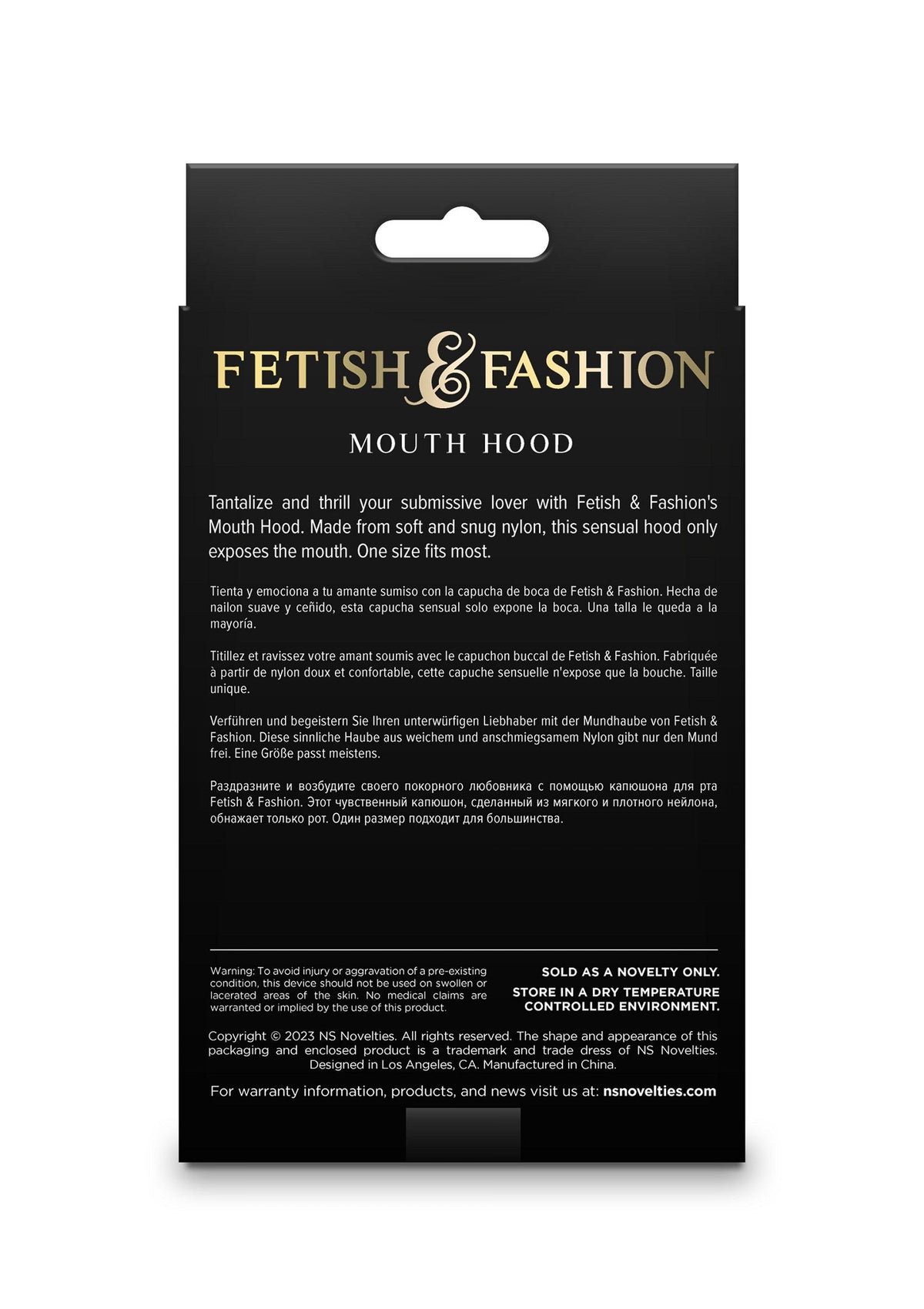19242 ns novelties fetish fashion mouth hood