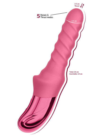 Swirl Ribbed Massaging Vibrator