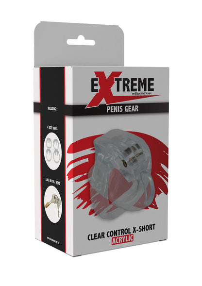 Clear Control Cock Cage X-Short