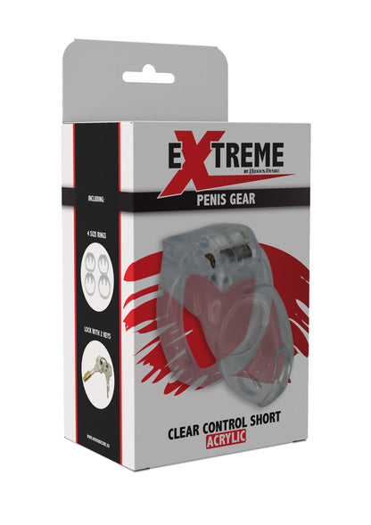 Clear Control Cock Cage Short