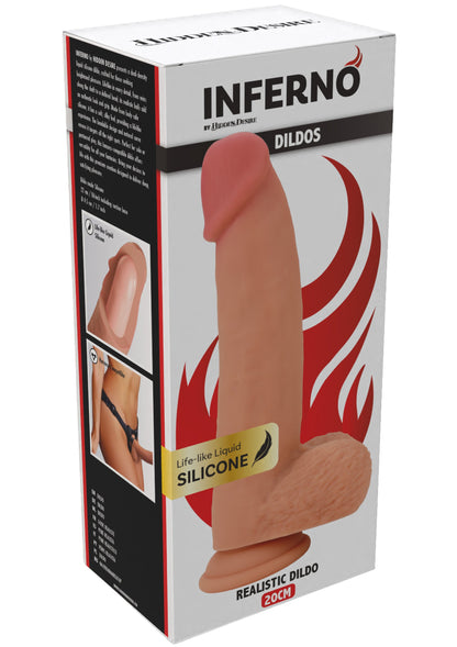 Realistic Dildo Liquid Silicone 20 cm